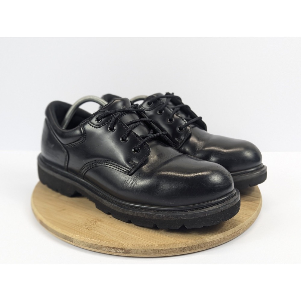 Men's Black Leather Lace-Up Boots